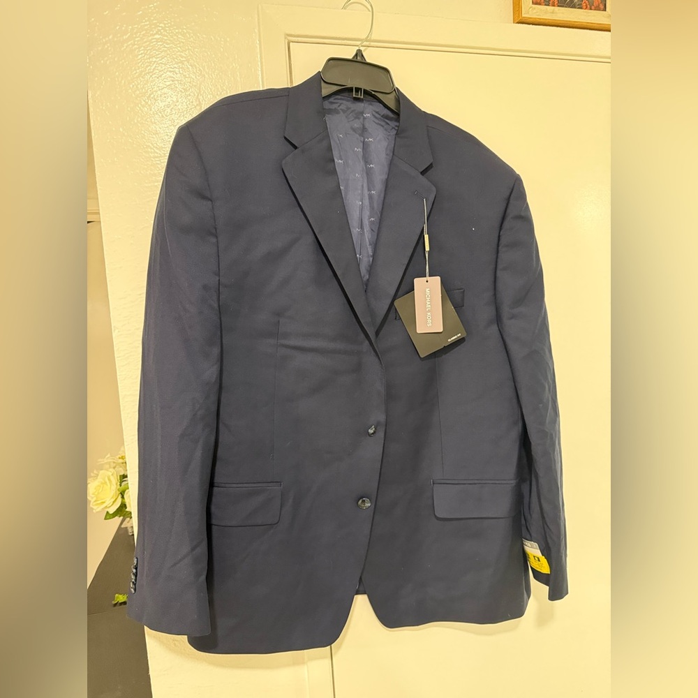 Michael Kors Men's Modern Wool Suit Jacket Blue 50R NWT